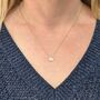 Clear Quartz Teardrop April Birthstone Necklace, thumbnail 3 of 7
