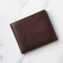 Personalised Men's Leather Wallet Zip Coin Pocket Rfid, thumbnail 3 of 6