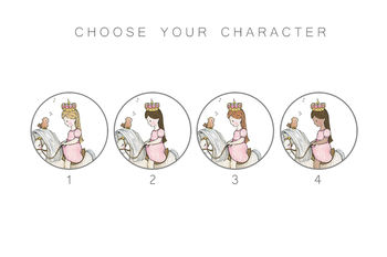 Personalised Girls Pink Rocking Horse Princess Picture, 5 of 9