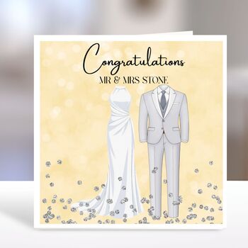 Couple Wedding Card Personalised, 3 of 7