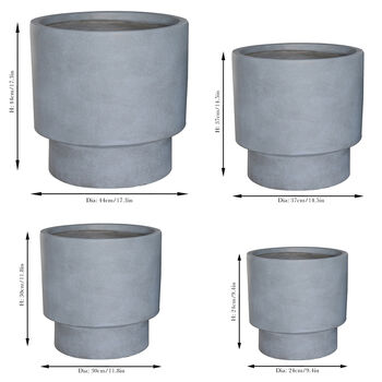 Noma Grey Footed Planter, 5 of 10