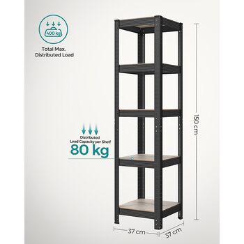 Industrial Shelving Adjustable Storage Shelves Rack, 9 of 9