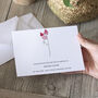 Personalised Birth Flower Save The Date Cards, thumbnail 2 of 3