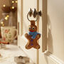Handmade Felt Jonny Gingerbreadman Keyring, thumbnail 1 of 4