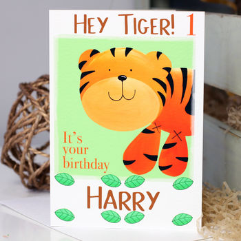 Personalised Hey Tiger! Any Occasion Card, 4 of 9