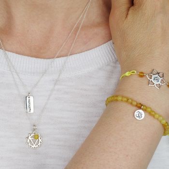 Solar Plexus Chakra Necklace In Gold Or Silver, 4 of 9