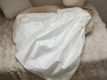 Unisex Long Sleeved Silk Christening Gown | Paris, 2 of 12