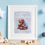 Personalised Cuddle Bear Print For Twins, thumbnail 1 of 3