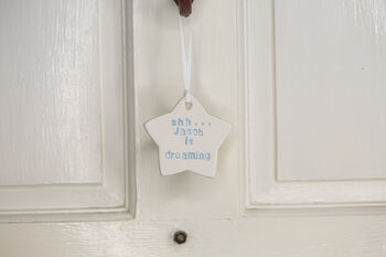 Personalised New Baby Door Hanger Letterbox Gift, 8 of 10