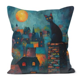 Twilight Over Rooftops Hand Made Poly Linen Cushions, 6 of 7