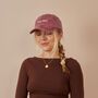 Personalised Vintage Burgundy Adult Cap, thumbnail 6 of 12