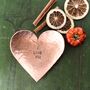 22nd Anniversary Gift Heart Shaped Copper Dish, thumbnail 1 of 8