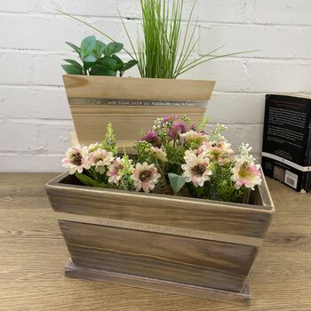 Personalised Wooden Pot Planter, 6 of 10