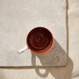 White Mug With Terracotta Spatter Seconds, thumbnail 3 of 3
