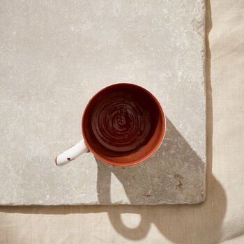 White Mug With Terracotta Spatter Seconds, 3 of 3