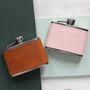 Personalised Couples Leather Hip Flask Gift Set, thumbnail 1 of 6