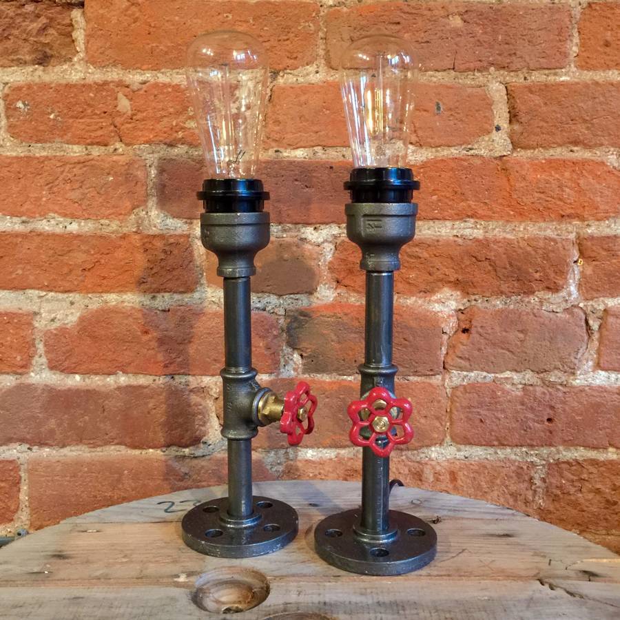 Upcycled Pipe Lamps Elizabeth And Victoria By Upcycled Creative