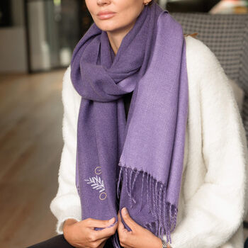 Reversible Colour Contrast Cashmere Blend Scarf, 5 of 12