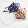Set Of Five Floral Cotton Face Masks With Filters, thumbnail 8 of 11