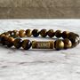 Men's Leeds United Football Fan Tiger's Eye Bracelet, thumbnail 2 of 7