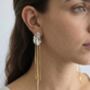 Nami Mixed Metals Chain Tassel Earrings, thumbnail 2 of 4