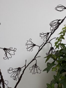 Three Handmade Delicate Wire Bluebell Stems, 5 of 9