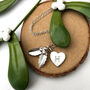 Personalised Holly And Initial Heart Necklace, thumbnail 8 of 10