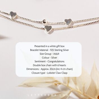 925 Sterling Silver You Did It Bracelet In Box, 2 of 7