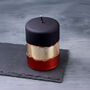G Decor Midnight Mirror Glass Effect Limited Edition Hand Finished Pillar Candle – Matte Black, Deep Red And Mirror Gold Embellishment, thumbnail 3 of 4