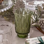 Set Of Four Green Leaf Patterned Highball Glasses, thumbnail 3 of 7