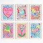 Unicorn And Floral Nursery Print Set – Set Of Nine Whimsical Wall Art Prints, thumbnail 3 of 12