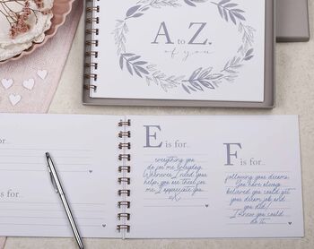 A To Z Of You Book Grey Floral, 2 of 5