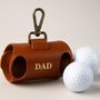 Personalised Tan Leather Golf Ball Caddy, thumbnail 3 of 10