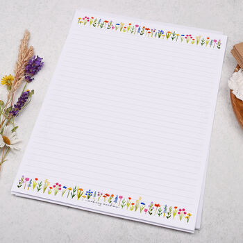 A4 Ditsy Flowers Letter Writing Paper, 3 of 4