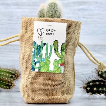 Cactus Jute Bag Grow Set, 9 of 9
