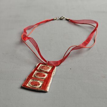 Handmade Ceramic Pendant Necklace Small Gifts For Her, 2 of 10