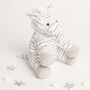 Gift Boxed Grey And White Soft Zebra Toy, thumbnail 3 of 5