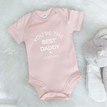 You're The Best Daddy Personalised Baby Grow, 2 of 5