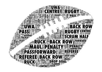 Personalised Rugby Player Or Ball Print, 5 of 5