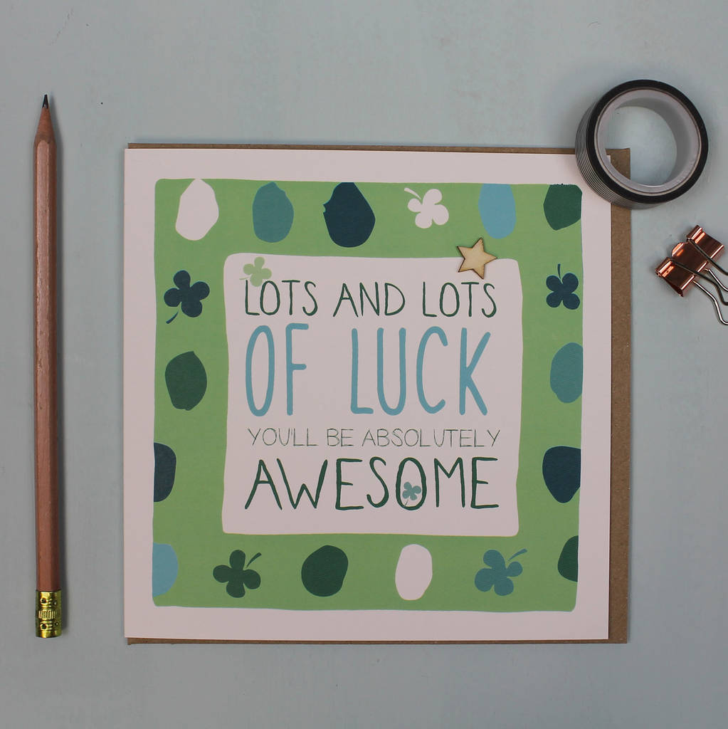 lots and lots of good luck card by molly mae