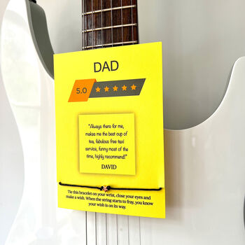 Funny Personalised Father's Day Card With Bracelet, 2 of 5