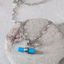 The T Bar Turquoise Necklace, Silver, thumbnail 6 of 8