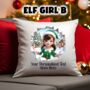 Personalised Christmas Elf Breakout Gift Cushion, thumbnail 5 of 6