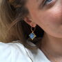 Compass Earrings Gold Plated, thumbnail 1 of 5