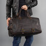 Genuine Leather Holdall With Straps Detail, thumbnail 2 of 12