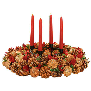 Large Canterbury Wreath Candle Holder Table Centrepiece, 2 of 5