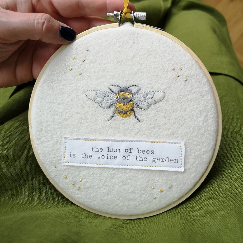 Bee Embroidery Hoop, 1 of 4