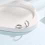 Tiny Pear Shape Amethyst Purple Cz Huggie Hoops, thumbnail 1 of 11
