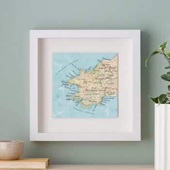 Personalised Pembrokeshire Map Print Wall Art, 2 of 5