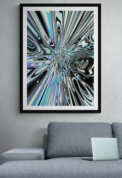 Abstract Blue Print, Marble Wall Art, 5 of 11